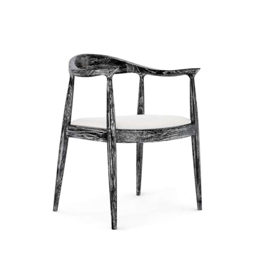 Picture of DANISH ARMCHAIR, JET BLACK