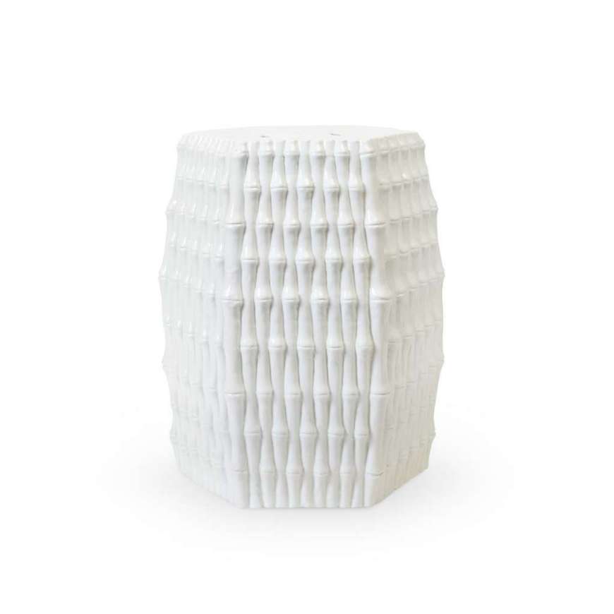 Picture of BURMA STOOL/ SIDE TABLE, COOL WHITE