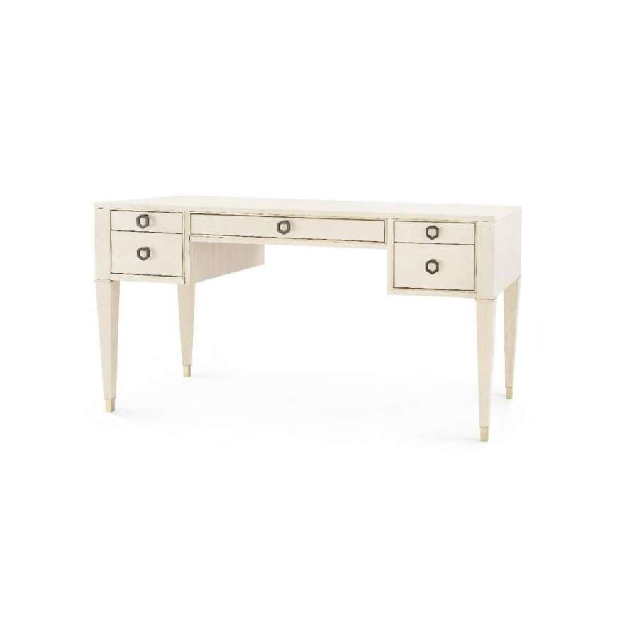 Picture of MORRIS DESK, BLANCHED OAK AND CHAMPAGNE