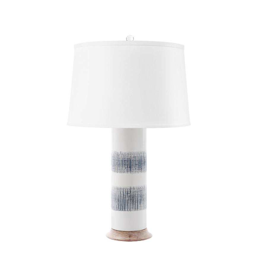 Picture of ELENA LAMP WITH SHADE, GRAY AND WHITE