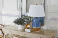 Picture of TUPELO LAMP, LIGHT BLUE & BROWN