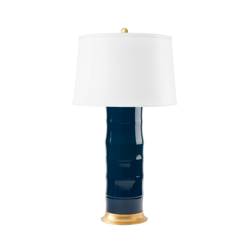 Picture of SAIGON LAMP WITH SHADE, NAVY BLUE