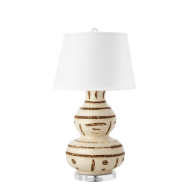 Picture of SHINO LAMP, IVORY AND BROWN