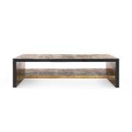 Picture of ODEON COFFEE TABLE/BENCH, ANTIQUE BRASS AND DARK BRONZE