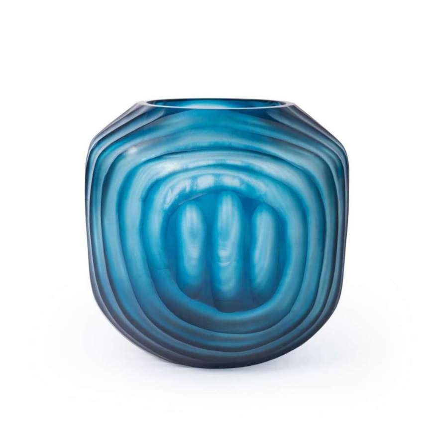 Picture of CIRCLE SMALL VASE, FROST BLUE