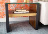 Picture of ODEON BENCH, ANTIQUE BRASS AND DARK BRONZE