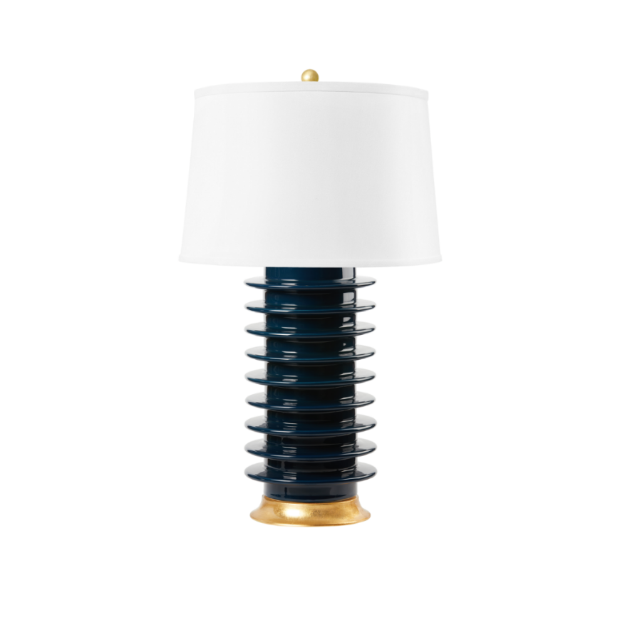 Picture of ELEKTRA LAMP WITH SHADE, NAVY BLUE