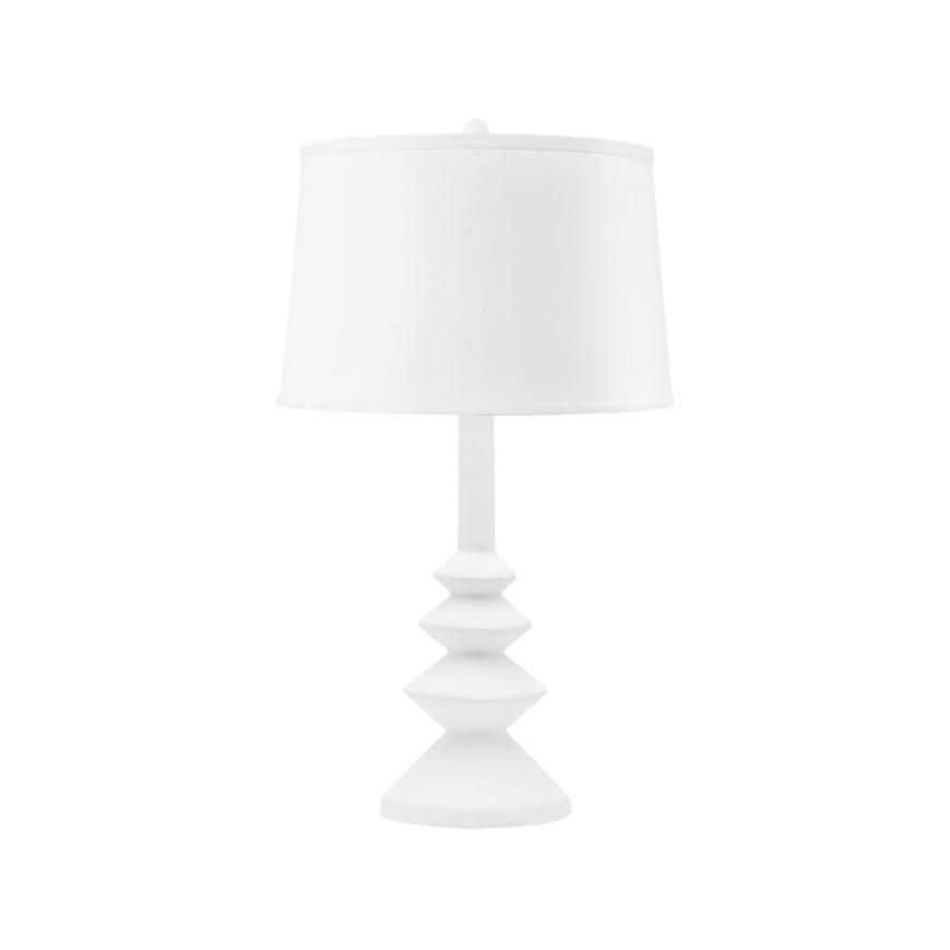 Picture of ERNST LAMP WITH SHADE, PLASTER WHITE