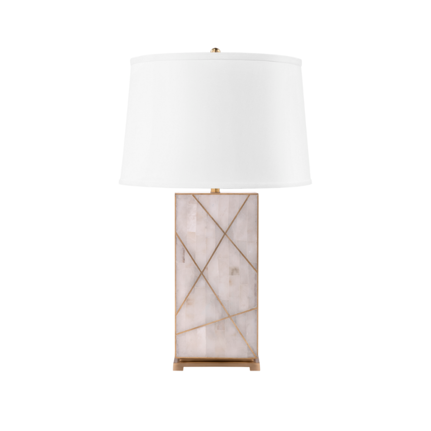 Picture of ELGIN LAMP WITH SHADE, ALABASTER