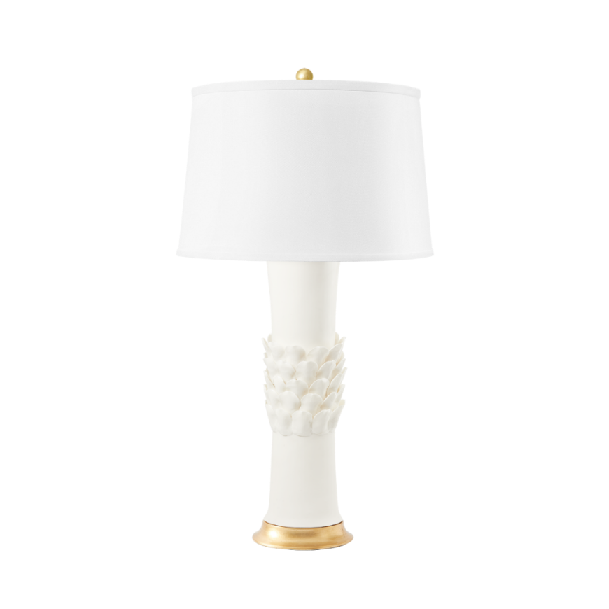 Picture of JASMINE LAMP WITH SHADE, BLANC DE CHINE