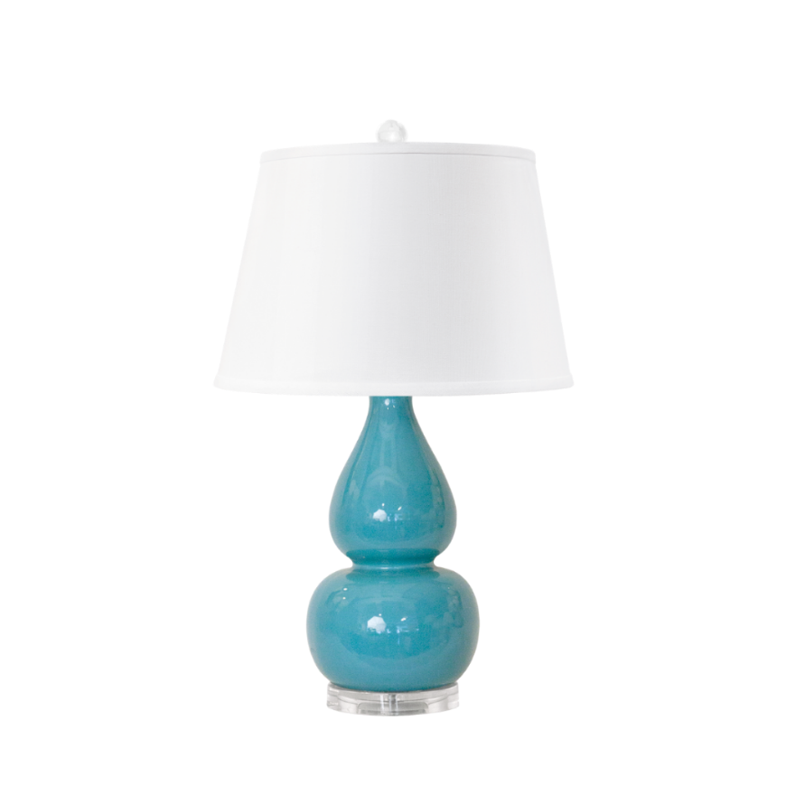 Picture of EMILIA LAMP WITH SHADE, TURQUOISE