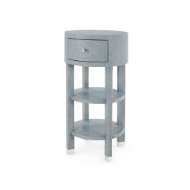 Picture of CLAUDETTE 1-DRAWER ROUND SIDE TABLE, WASHED WINTER GRAY