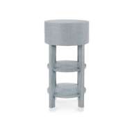 Picture of CLAUDETTE 1-DRAWER ROUND SIDE TABLE, WASHED WINTER GRAY