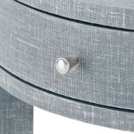 Picture of CLAUDETTE 1-DRAWER ROUND SIDE TABLE, WASHED WINTER GRAY