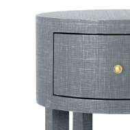 Picture of CLAUDETTE 1-DRAWER ROUND SIDE TABLE, WASHED WINTER GRAY