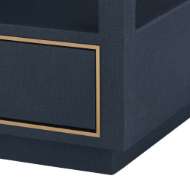 Picture of CARMEN 2-DRAWER SIDE TABLE, BLUE STEEL