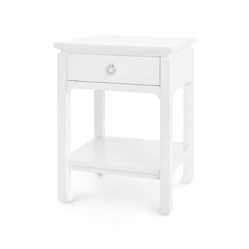 Picture of HARLOW 1-DRAWER SIDE TABLE, WHITE PEARL