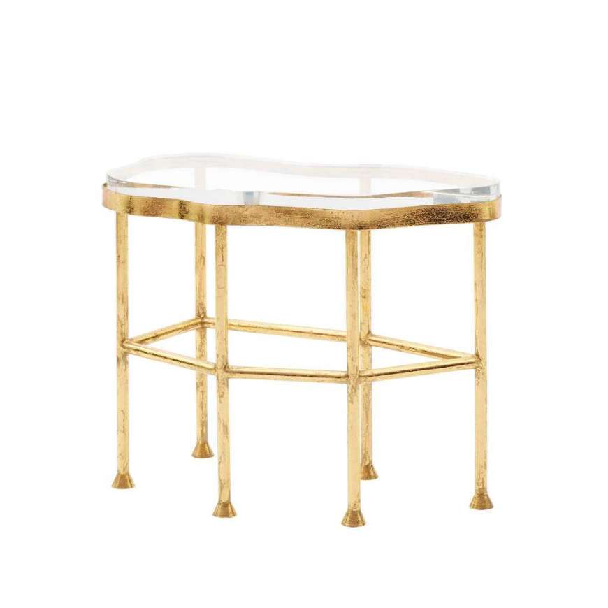 Picture of CRISTAL SIDE TABLE, GOLD LEAF