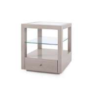 Picture of GAVIN 1-DRAWER SIDE TABLE, TAUPE GRAY