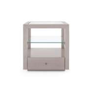 Picture of GAVIN 1-DRAWER SIDE TABLE, TAUPE GRAY