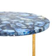 Picture of JENAY SIDE TABLE, BLUE AND GOLD LEAF