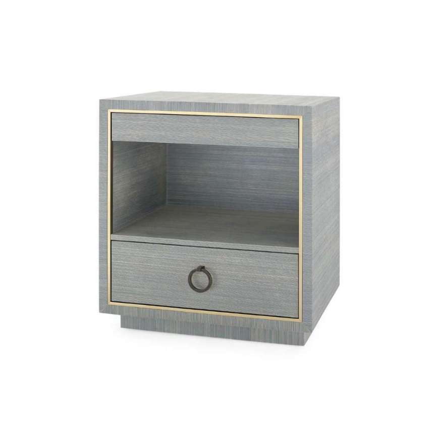 Picture of PARKER 2-DRAWER SIDE TABLE, SLATE BLUE SHIMMER