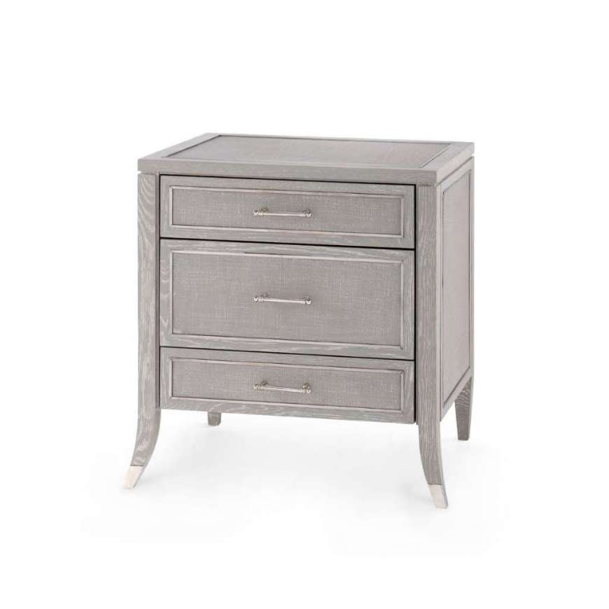 Picture of PAULINA 3-DRAWER SIDE TABLE, SOFT GRAY