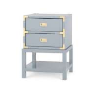 Picture of TANSU 2-DRAWER SIDE TABLE, GLOSS STONE GRAY