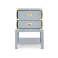 Picture of TANSU 2-DRAWER SIDE TABLE, GLOSS STONE GRAY