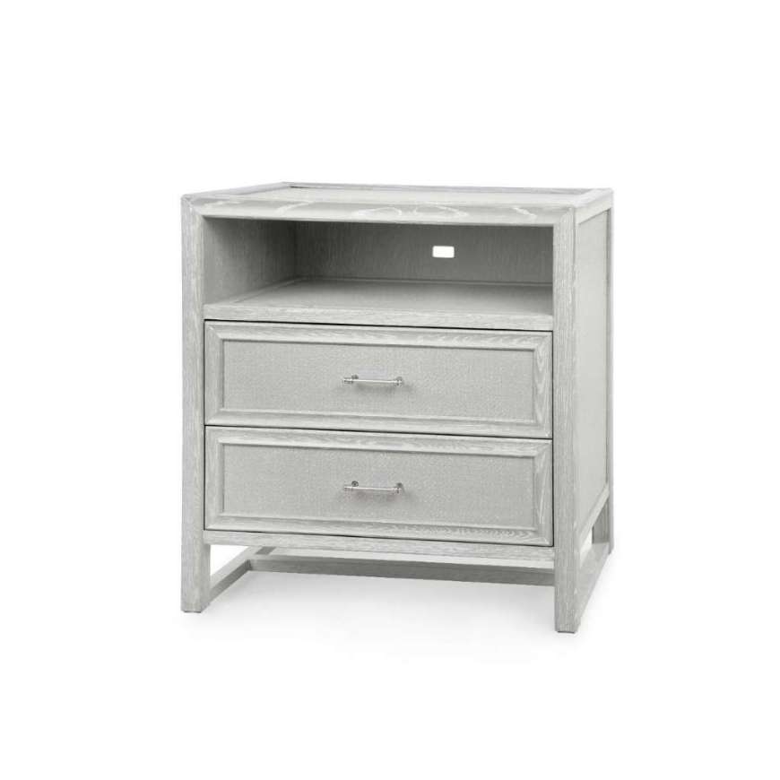 Picture of VIVIAN 2-DRAWER SIDE TABLE, SOFT GRAY