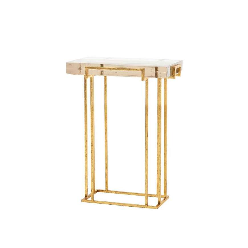 Picture of PRISM SIDE TABLE, GOLD LEAF