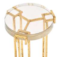 Picture of PRISM ROUND SIDE TABLE, GOLD LEAF