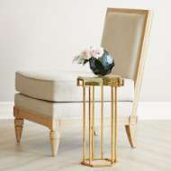 Picture of PRISM ROUND SIDE TABLE, GOLD LEAF