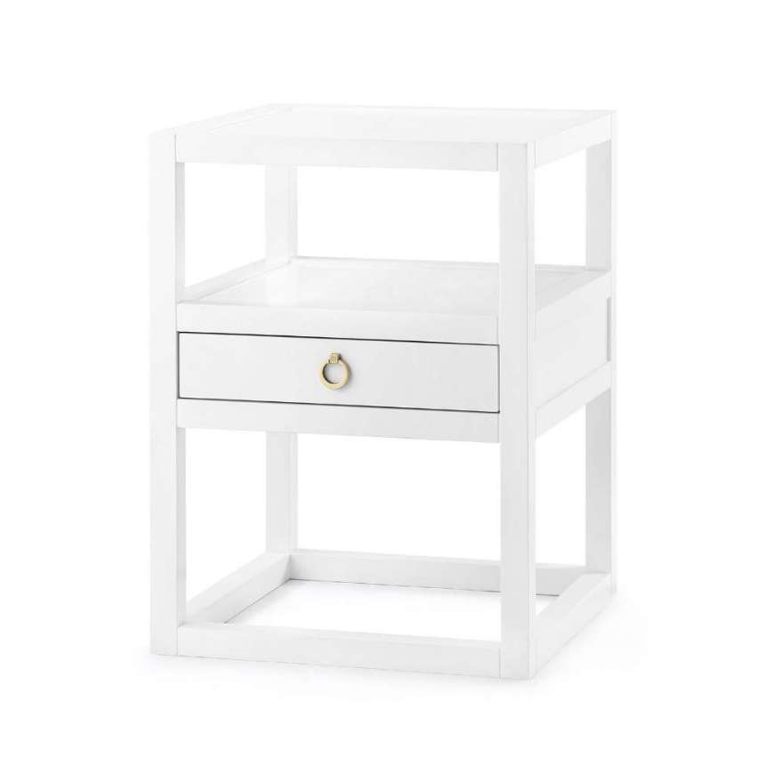 Picture of NEWPORT 1-DRAWER SIDE TABLE, WHITE PEARL