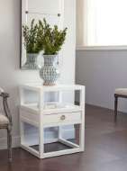 Picture of NEWPORT 1-DRAWER SIDE TABLE, WHITE PEARL