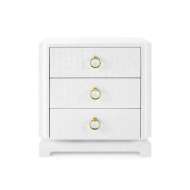 Picture of PAVEL 3-DRAWER SIDE TABLE, CHIFFON WHITE