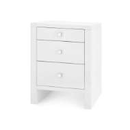 Picture of MORGAN 3-DRAWER SIDE TABLE, CHIFFON WHITE