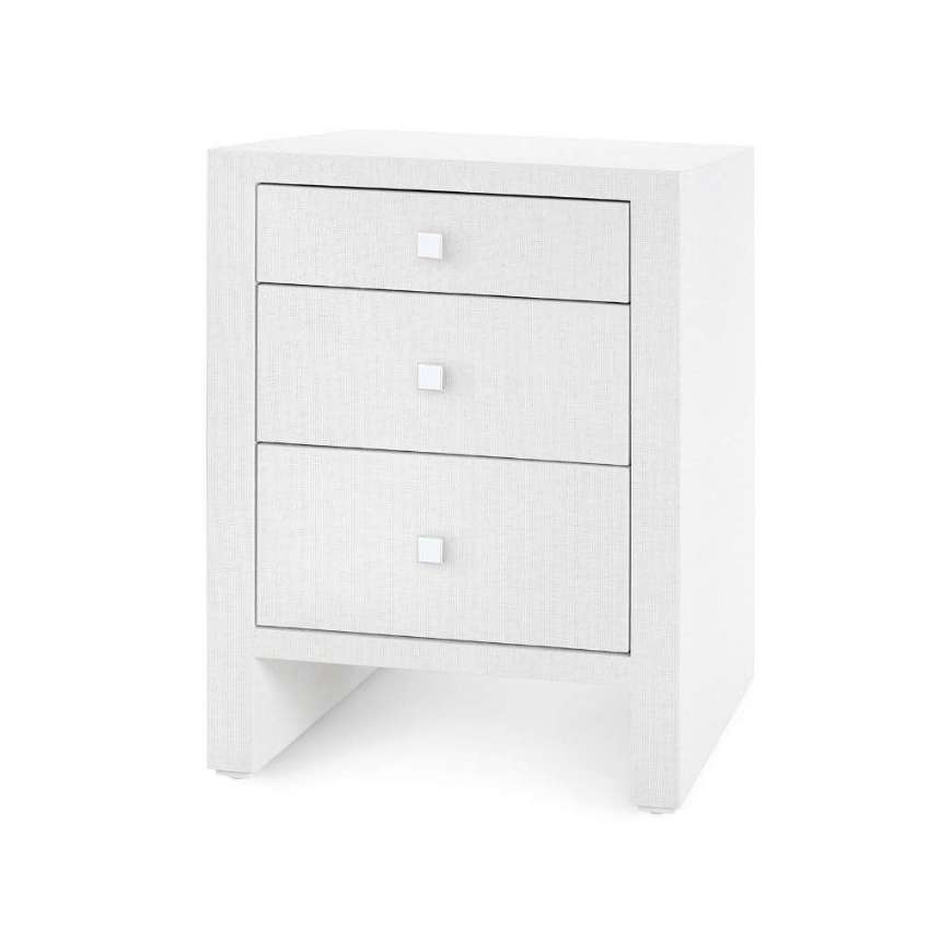 Picture of MORGAN 3-DRAWER SIDE TABLE, CHIFFON WHITE