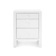 Picture of MORGAN 3-DRAWER SIDE TABLE, CHIFFON WHITE