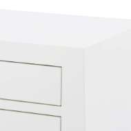 Picture of JACQUI 3-DRAWER SIDE TABLE, CHIFFON WHITE LACQUERED WOOD