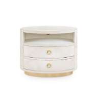 Picture of JULIUS 2-DRAWER SIDE TABLE, SNOW