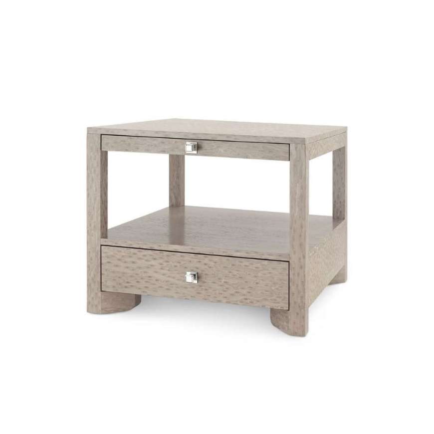 Picture of LUGANO 1-DRAWER SIDE TABLE, TAUPE GRAY