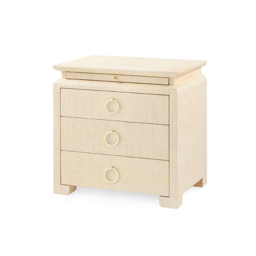 Picture of ELINA 3-DRAWER SIDE TABLE, NATURAL TWILL