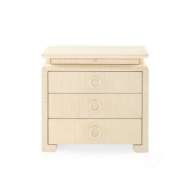 Picture of ELINA 3-DRAWER SIDE TABLE, NATURAL TWILL