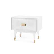 Picture of ELISA 1-DRAWER SIDE TABLE, MOTTLED WHITE