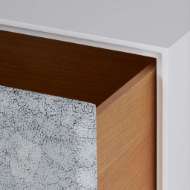 Picture of ELISA 1-DRAWER SIDE TABLE, MOTTLED GRAY