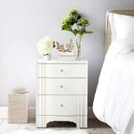 Picture of FLANDERS 3-DRAWER SIDE TABLE, WHITE PEARL