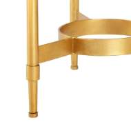 Picture of CLOVER SIDE TABLE, WHITE AND GOLD LEAF