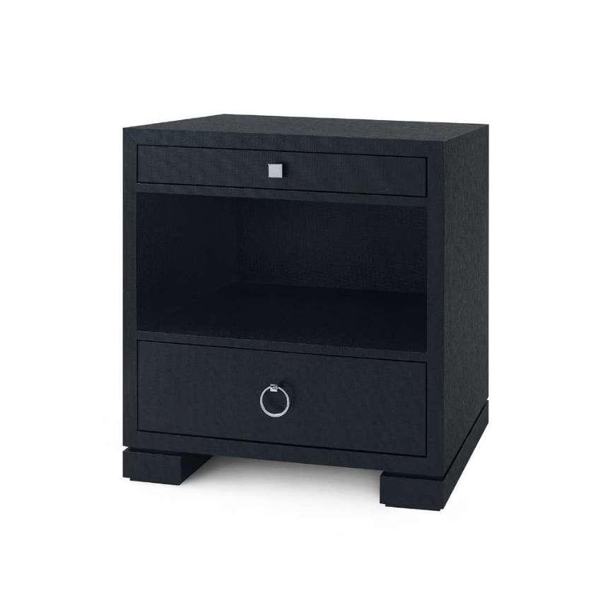 Picture of FRANCES 2-DRAWER SIDE TABLE, SATIN BLACK