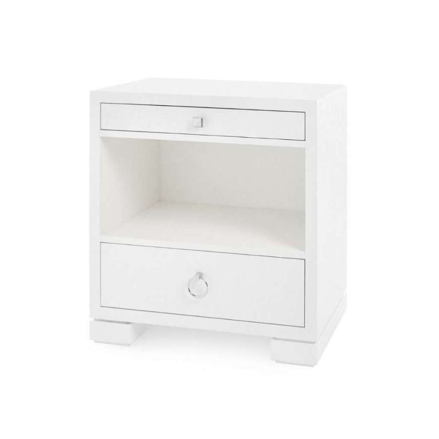 Picture of FRANCES 2-DRAWER SIDE TABLE, CHIFFON WHITE